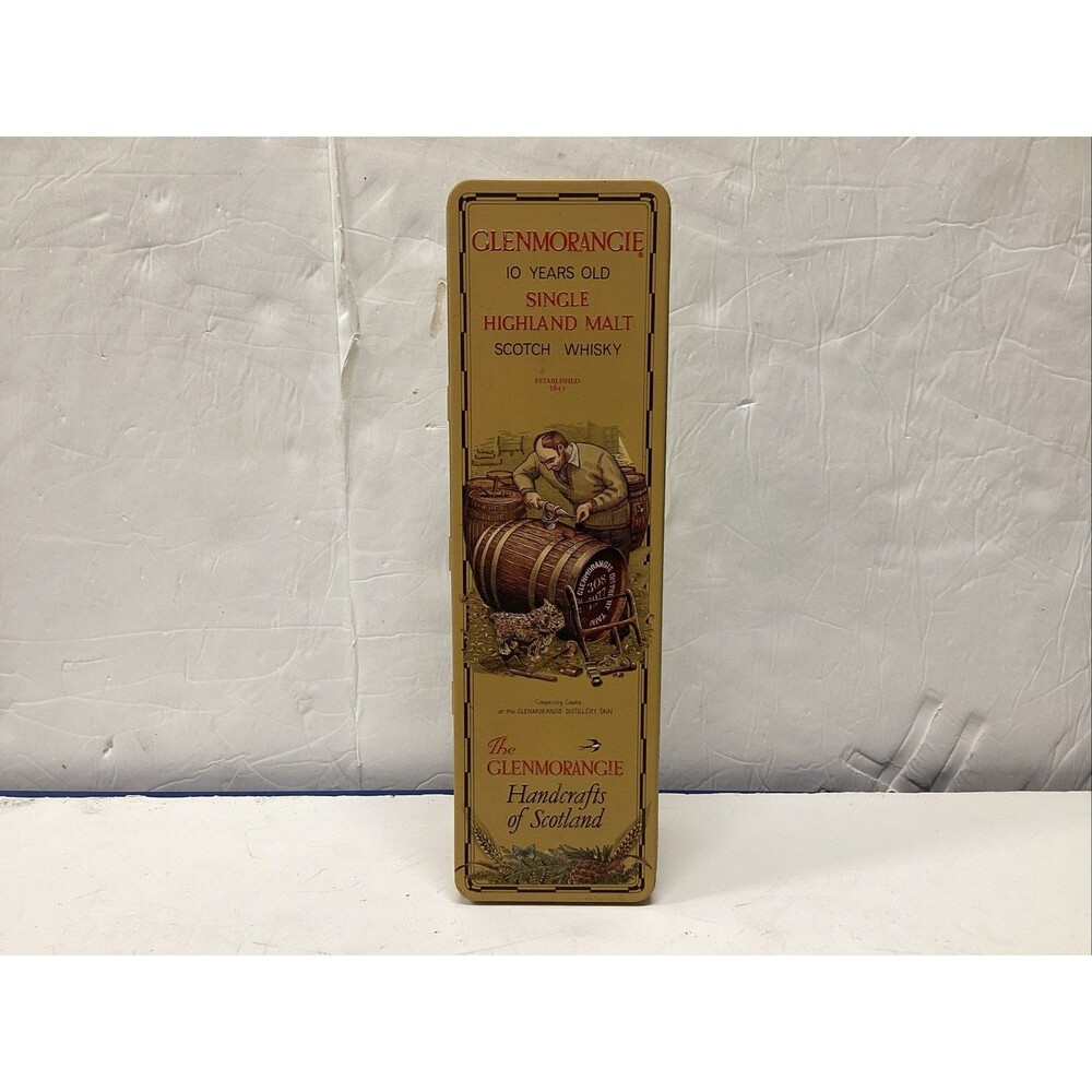 vintage glenmorangie malt scotch whisky tin handcrafts of Scotland empty